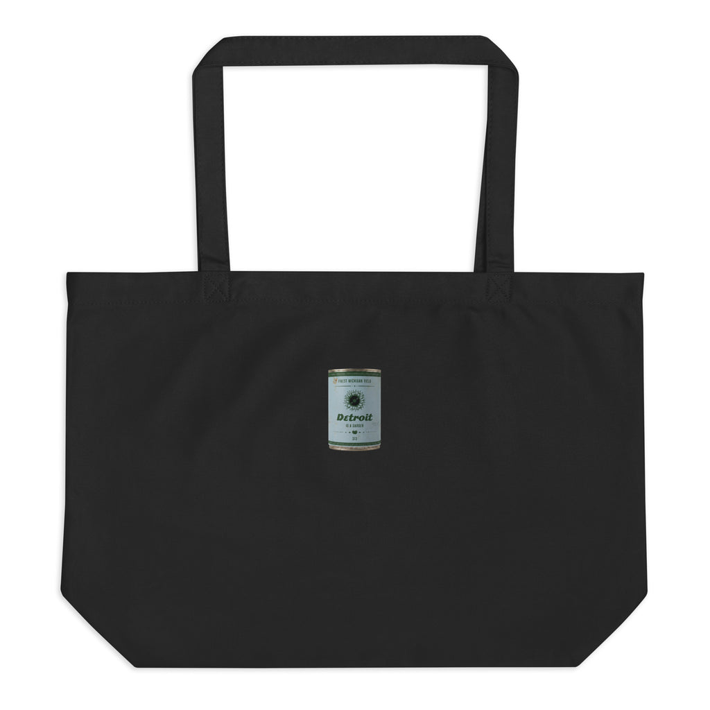 Detroit is a garden large tote bag