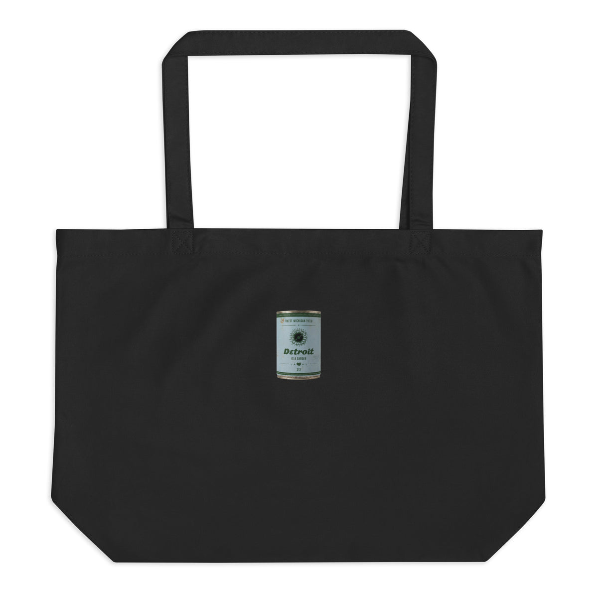 Detroit is a garden large tote bag