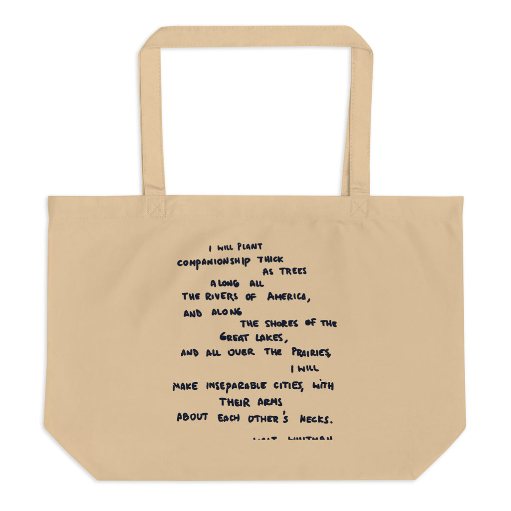 Plant Companionship large tote bag