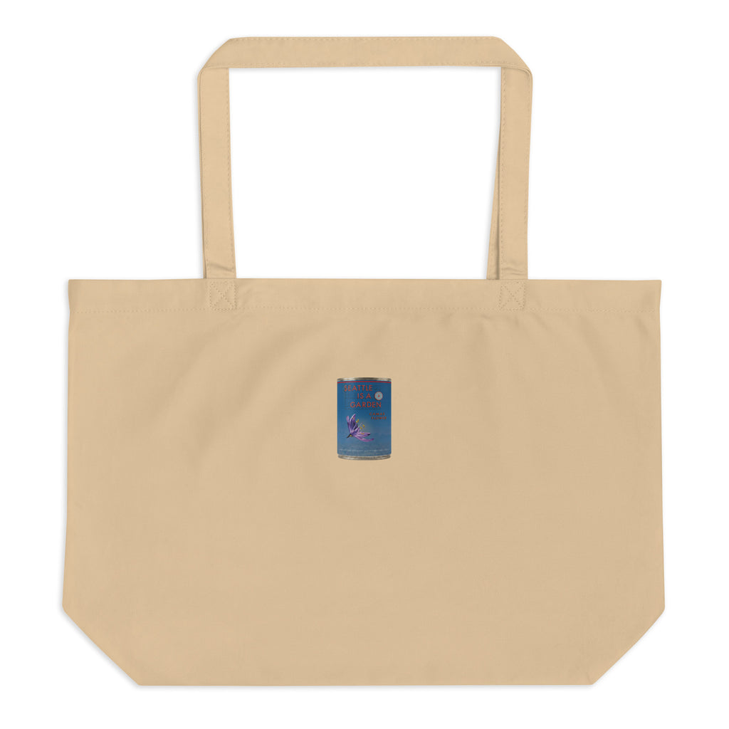 Seattle is a garden large tote bag