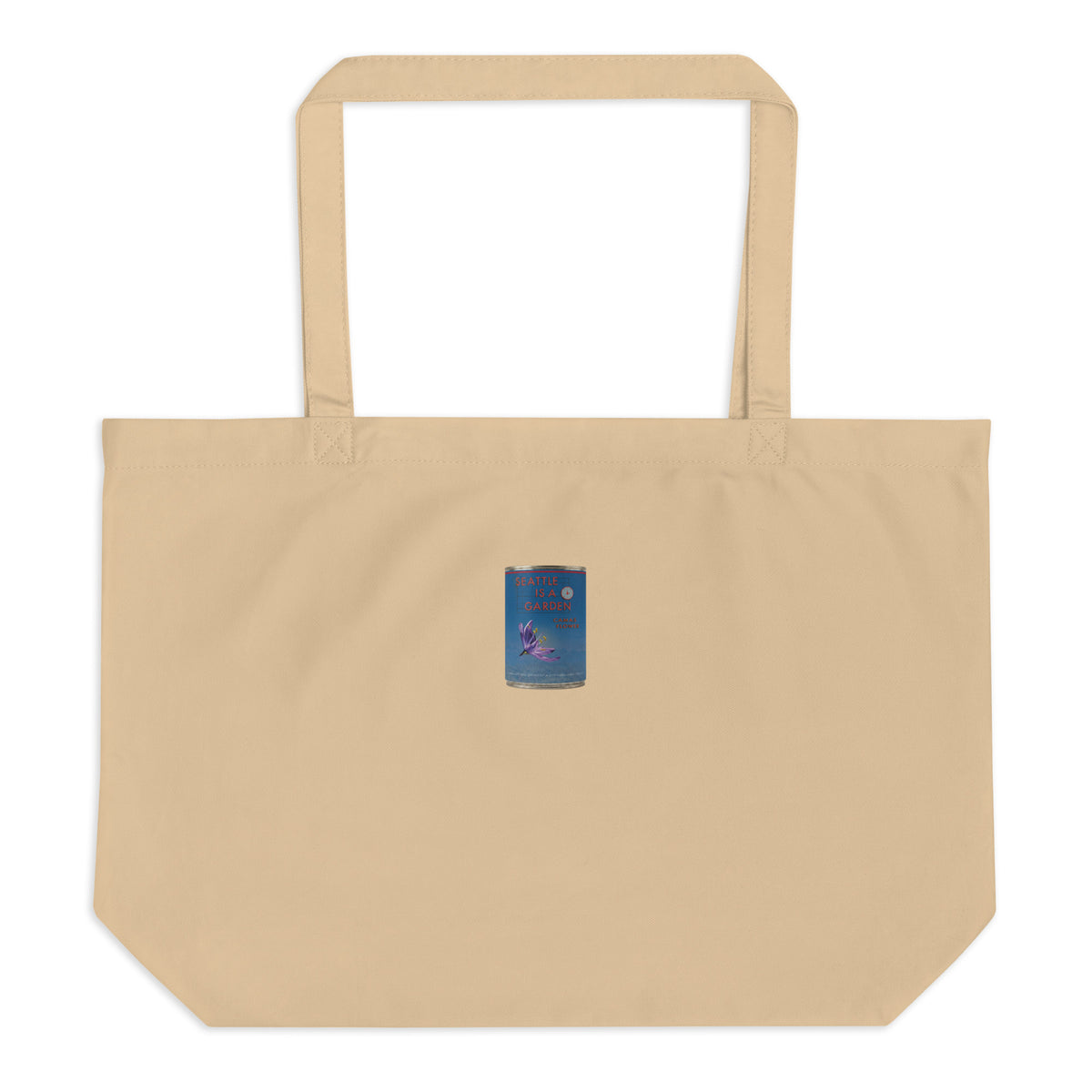 Seattle is a garden large tote bag