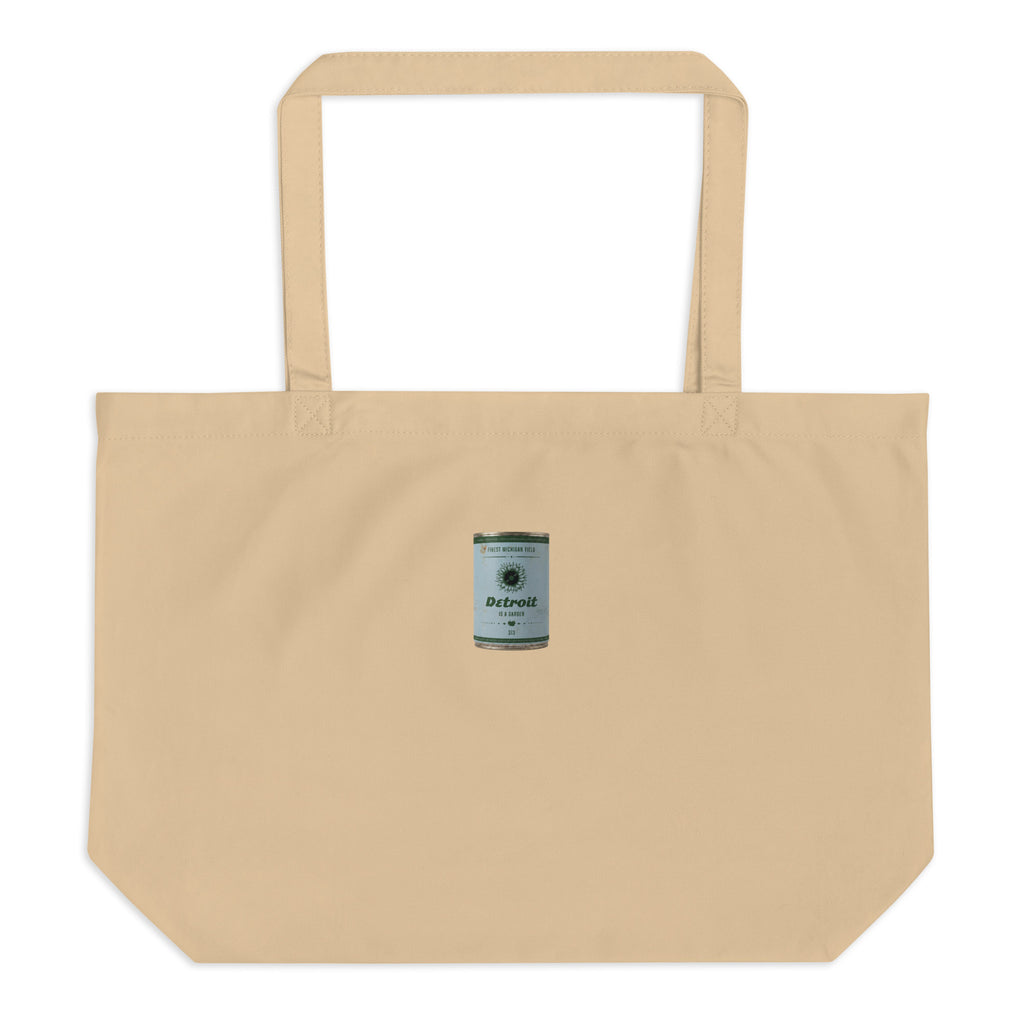 Detroit is a garden large tote bag