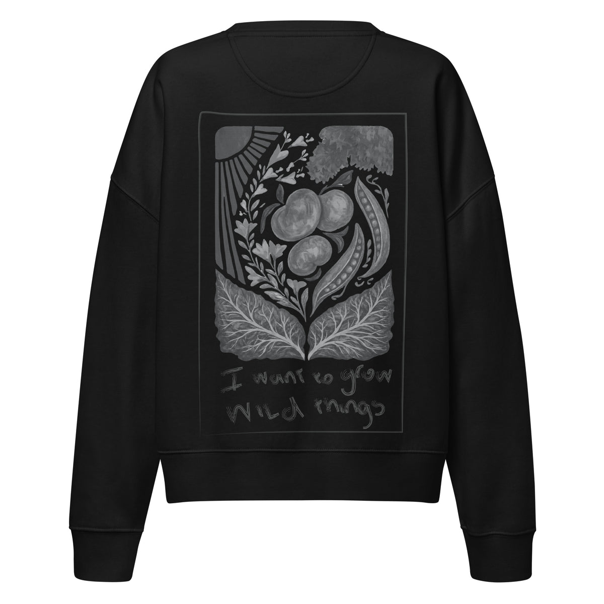 Peach Tree Guild cropped sweatshirt (black)