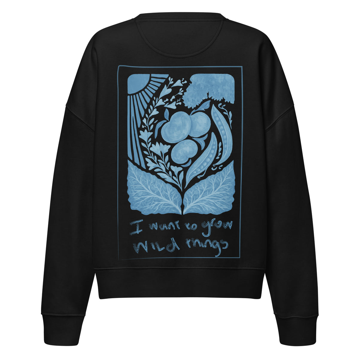 Peach Tree Guild cropped sweatshirt (blue)