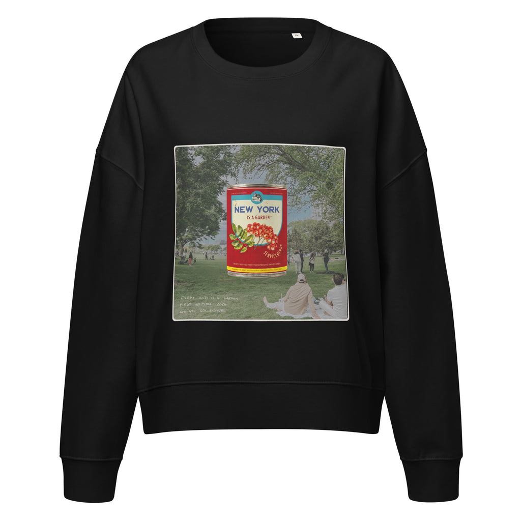 New York is a garden cropped sweatshirt