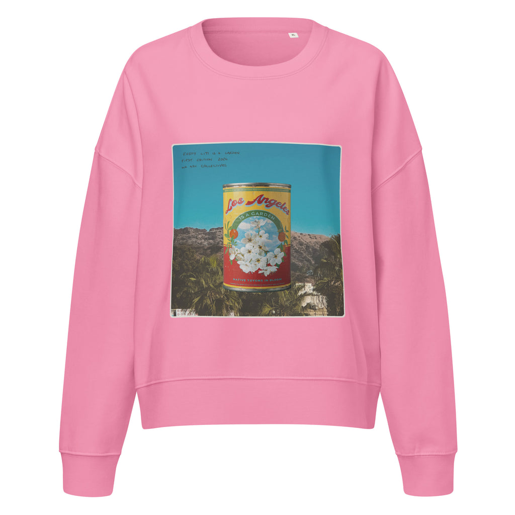 Los Angeles is a garden cropped sweatshirt
