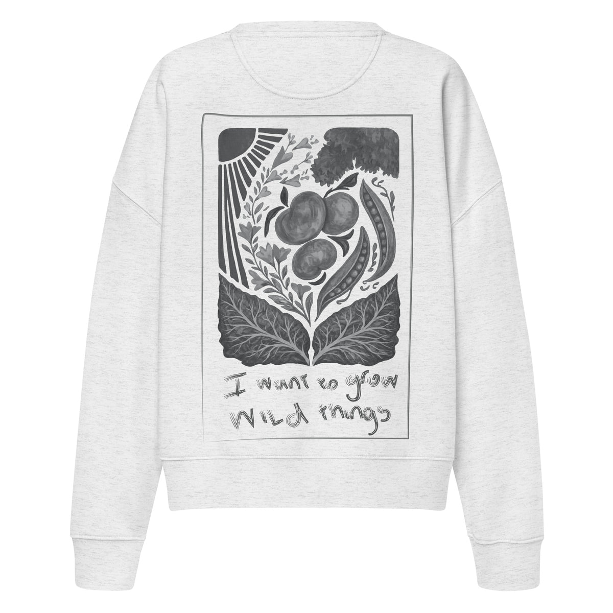 Peach Tree Guild cropped sweatshirt (black)