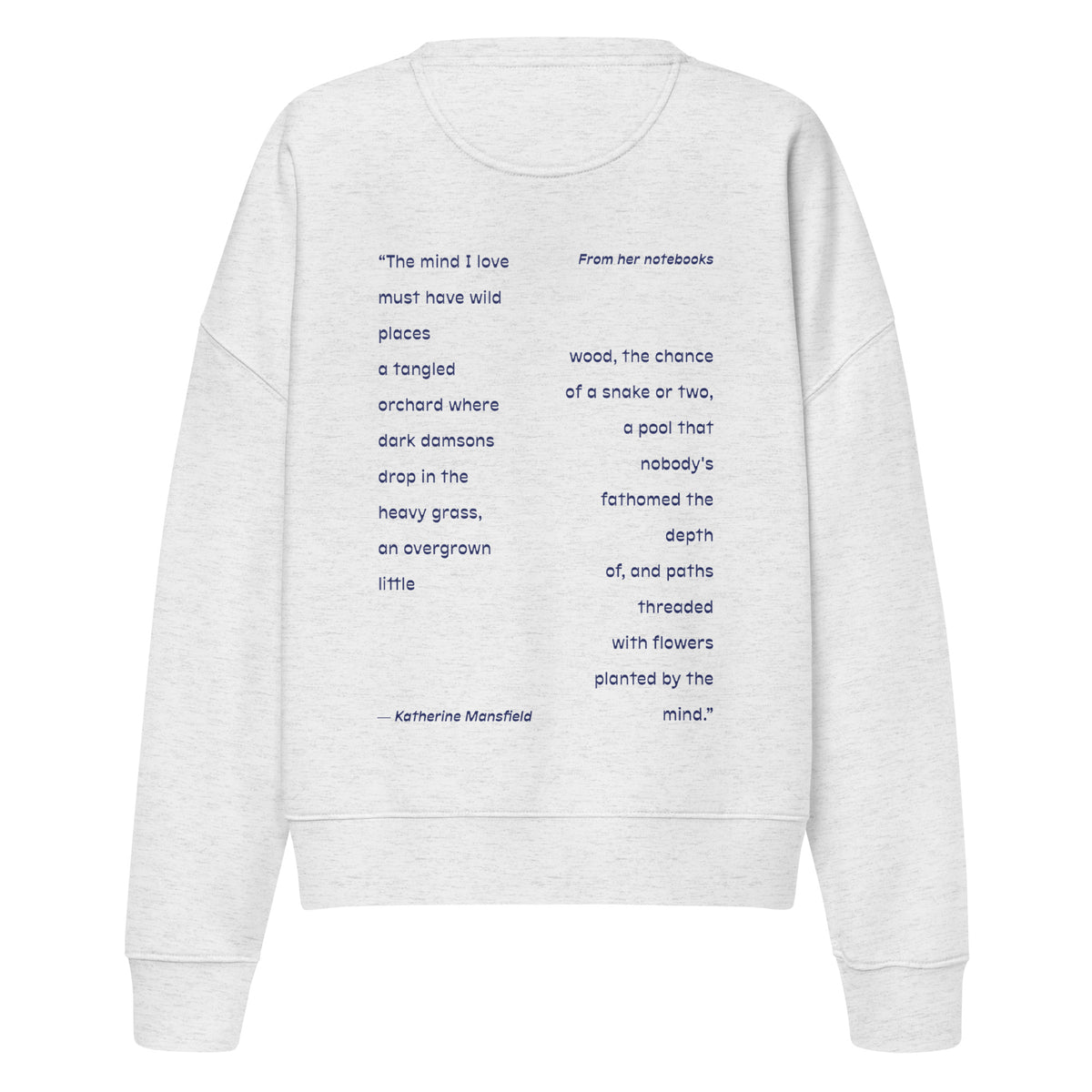 Wild Places cropped sweatshirt