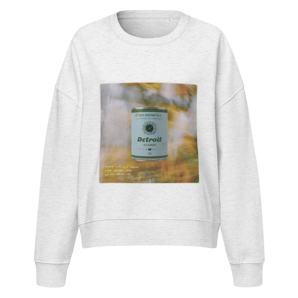 Detroit is a garden cropped sweatshirt