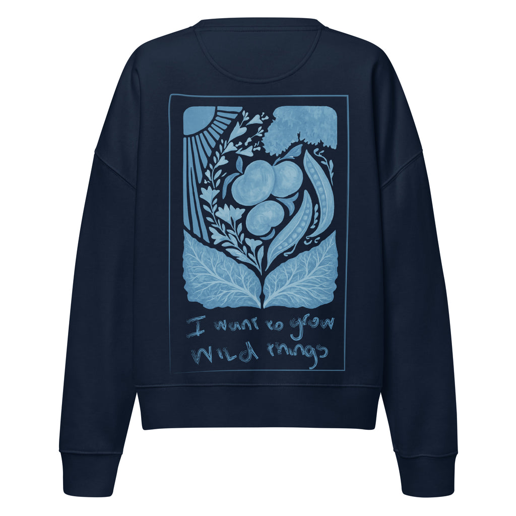 Peach Tree Guild cropped sweatshirt (blue)