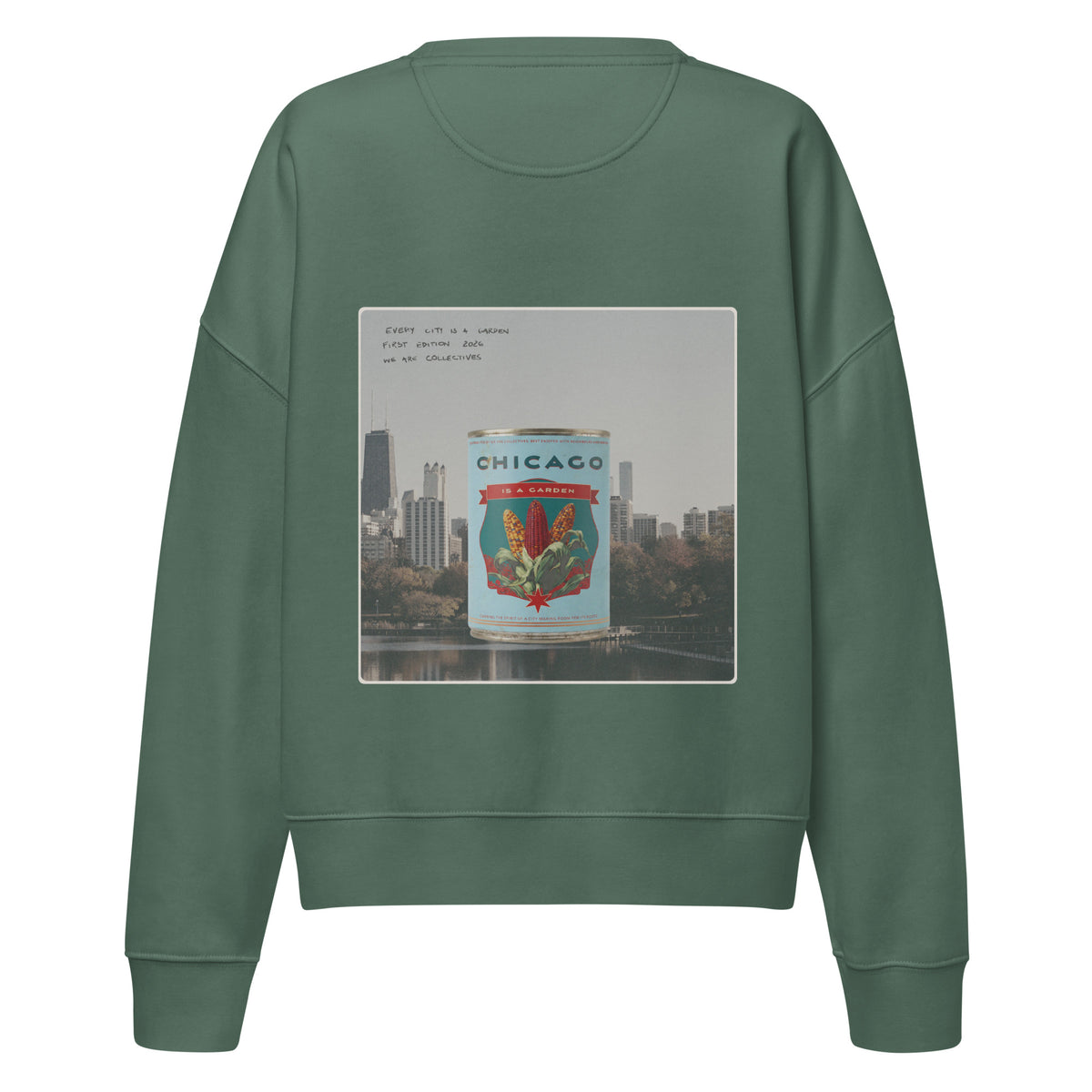 Chicago is a garden cropped sweatshirt