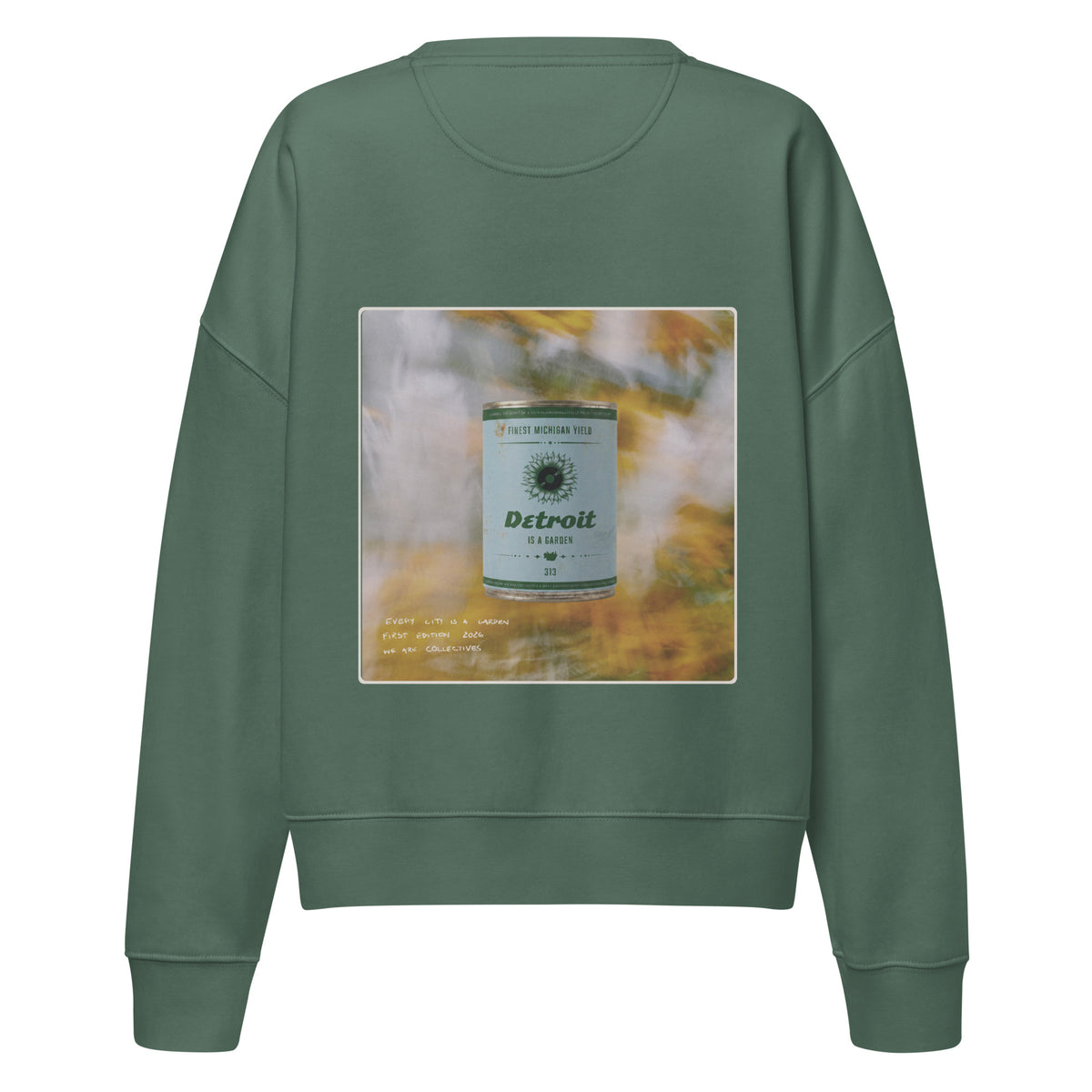 Detroit is a garden cropped sweatshirt