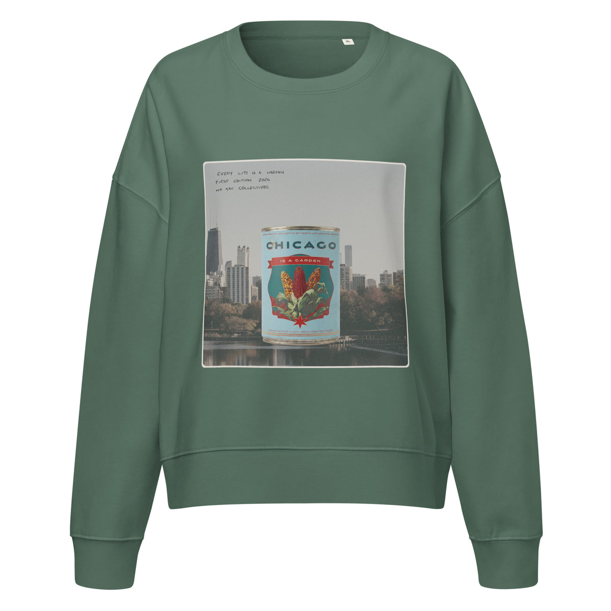 Chicago is a garden cropped sweatshirt