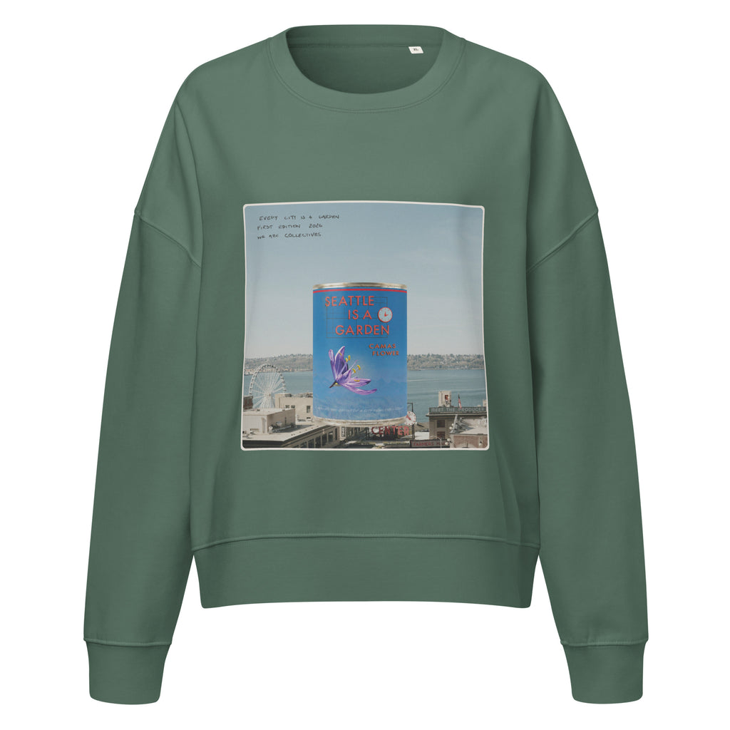 Seattle is a garden cropped sweatshirt
