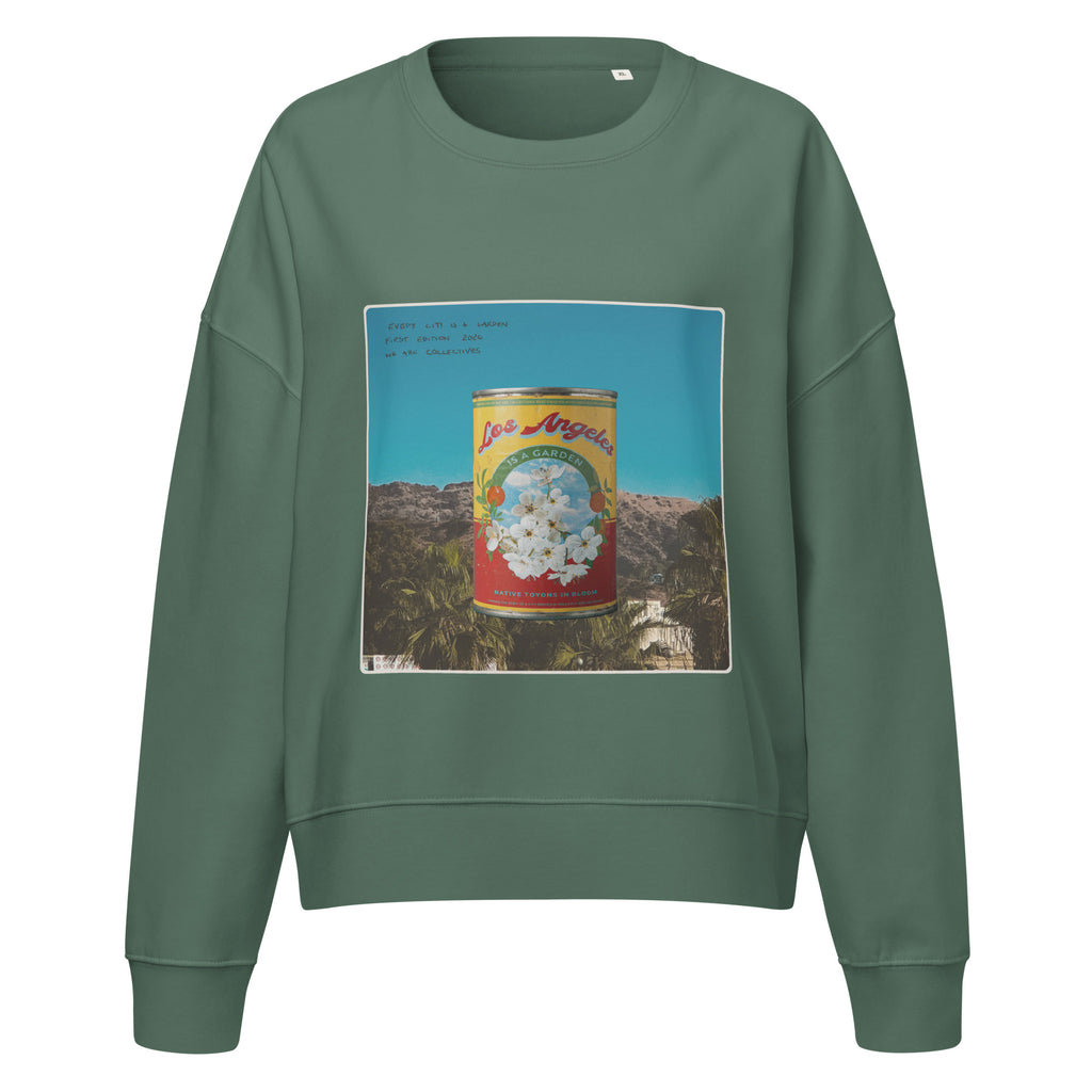 Los Angeles is a garden cropped sweatshirt