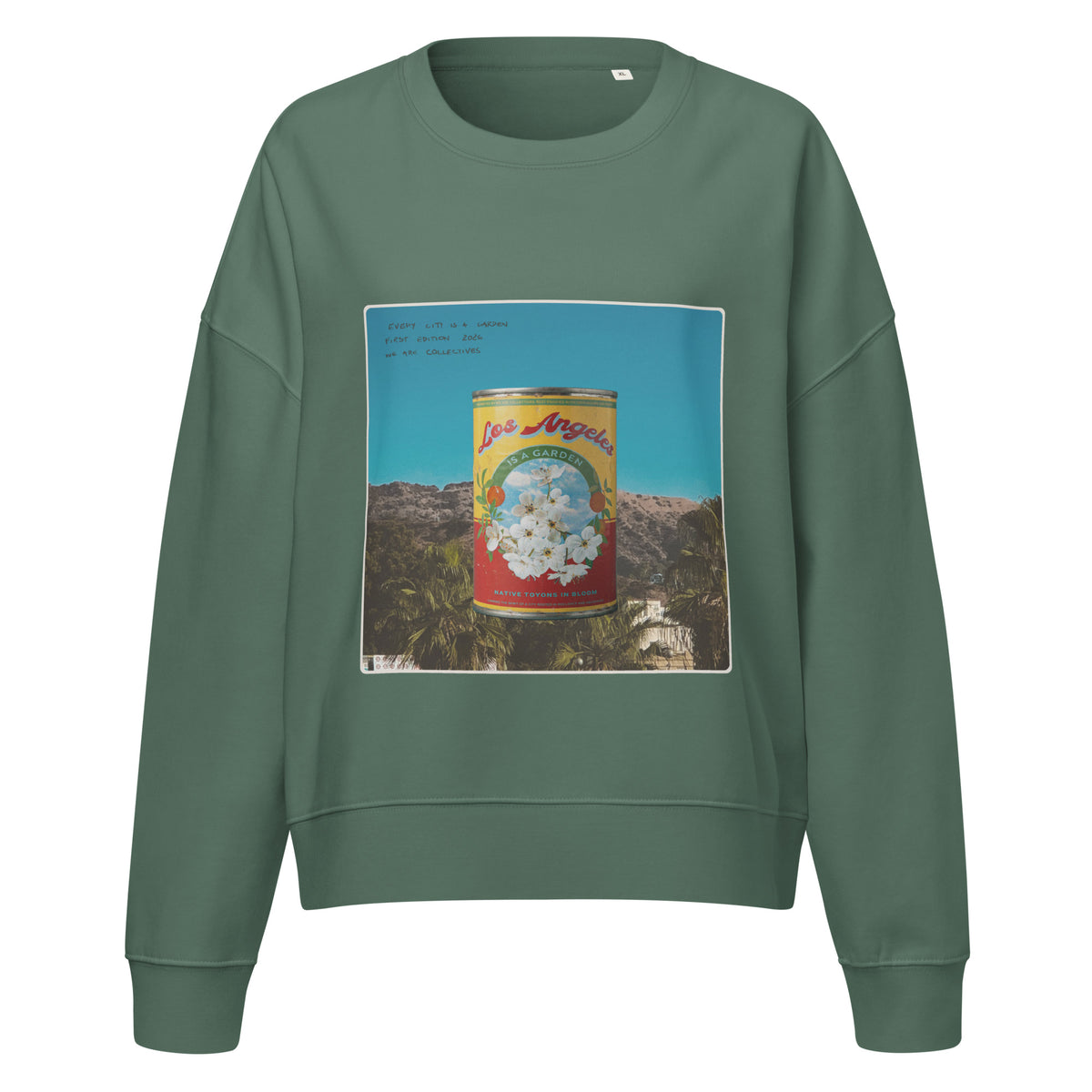 Los Angeles is a garden cropped sweatshirt