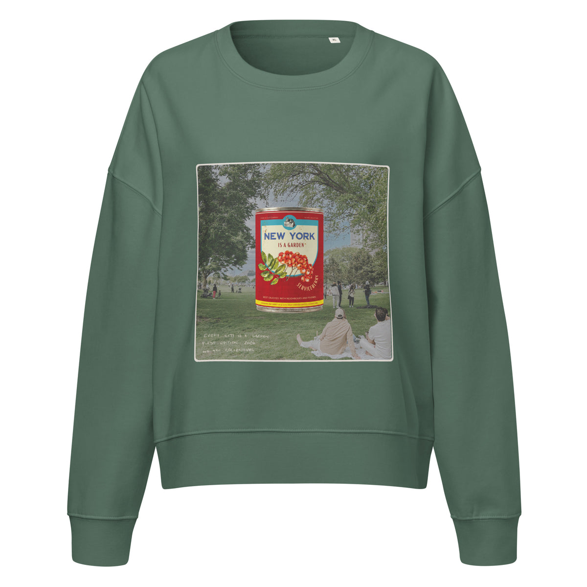 New York is a garden cropped sweatshirt